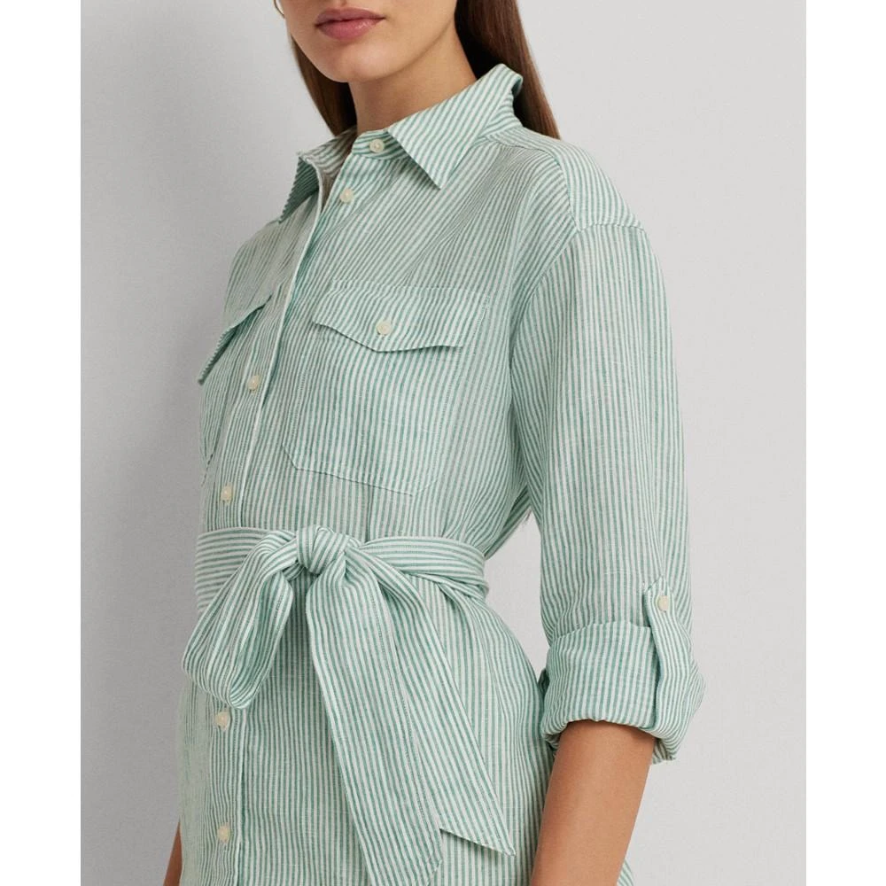 商品Ralph Lauren|Women's Striped Belted Utility Shirt,价格¥615,第3张图片详细描述