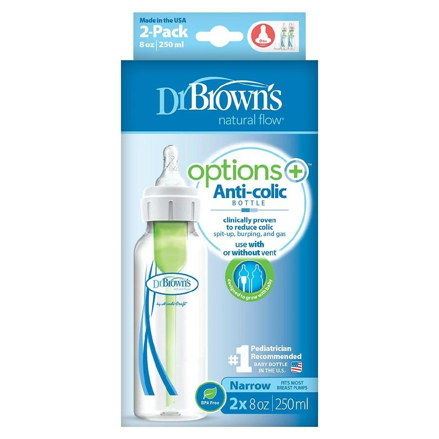 商品Dr. Brown's|8 oz Options-Plus Bottles,价格¥138,第2张图片详细描述