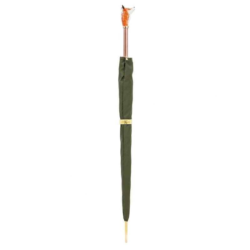 商品PASOTTI|Pasotti 葩莎帝 绿色伞面 狐狸手柄 晴雨伞,价格¥4133,第1张图片