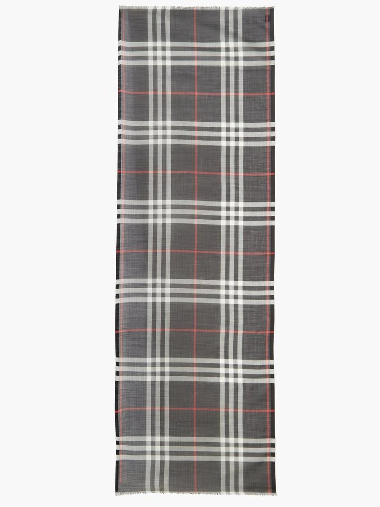 商品Burberry|Vintage-check voile scarf,价格¥3036,第4张图片详细描述