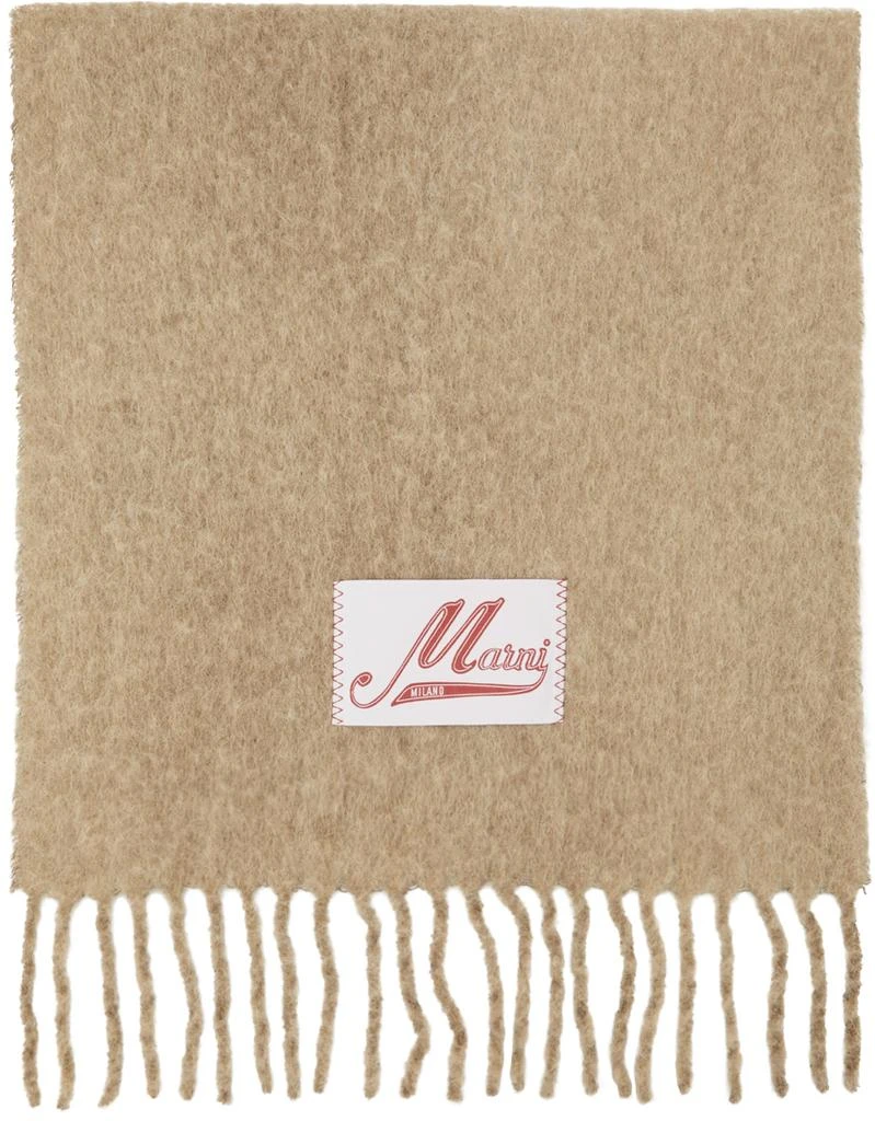 商品Marni|Beige Brushed Alpaca Scarf,价格¥1892,第1张图片