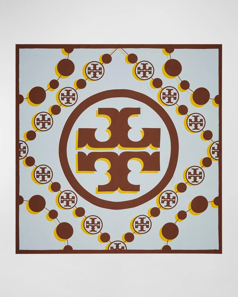 商品Tory Burch|3D T-Monogram Oversized Silk Square Scarf,价格¥2908,第3张图片详细描述
