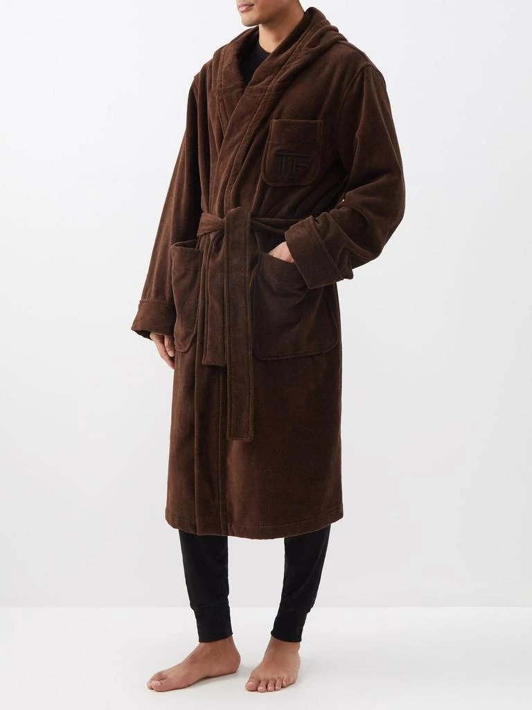 商品Tom Ford|Hooded cotton-terry bathrobe,价格¥4106,第2张图片详细描述