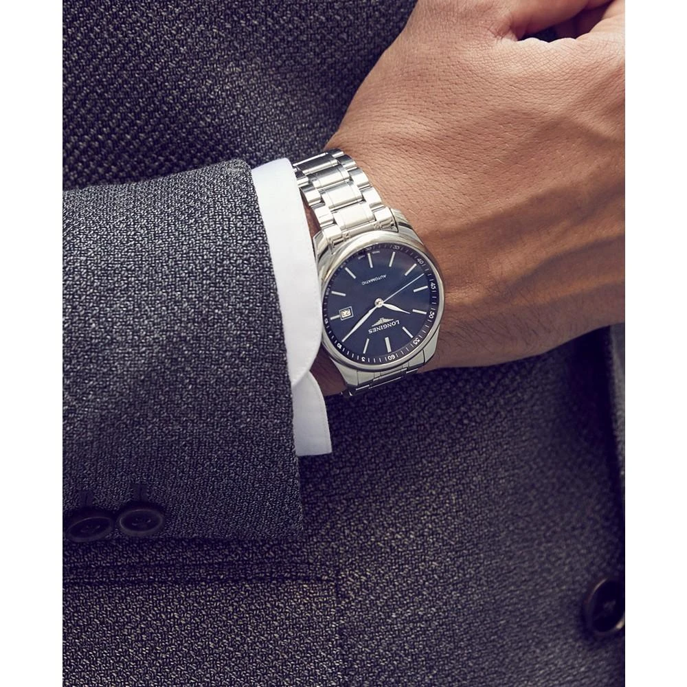 商品Longines|Men's Swiss Automatic Master Collection Stainless Steel Bracelet Watch 42mm,价格¥17227,第2张图片详细描述