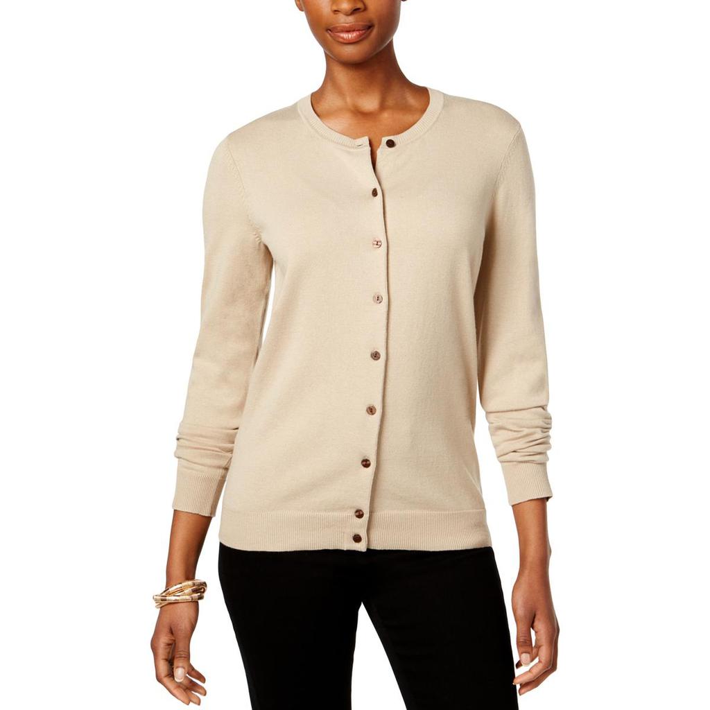 Karen Scott Womens Knit Button Down Cardigan Sweater商品第1张图片规格展示