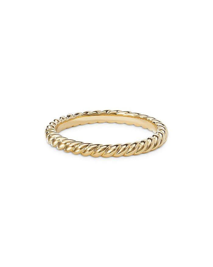 商品David Yurman|18K Yellow Gold DY Unity Cable Band Ring,价格¥9702,第1张图片详细描述