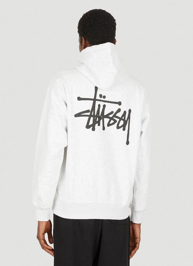 商品STUSSY|Basic Logo Hooded Sweatshirt in Grey,价格¥968,第4张图片详细描述