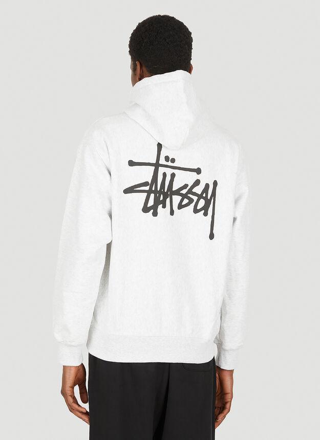 商品STUSSY|Basic Logo Hooded Sweatshirt in Grey,价格¥815,第6张图片详细描述