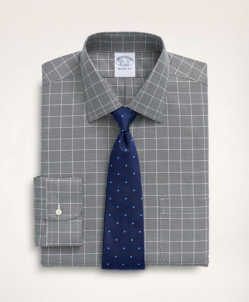 商品Brooks Brothers|Stretch Regent Regular-Fit Dress Shirt, Non-Iron Herringbone Glen Plaid Ainsley Collar,价格¥942,第1张图片