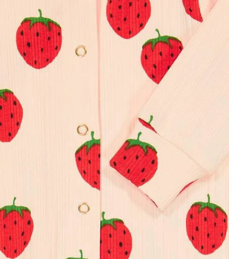 商品Mini Rodini|Baby Strawberries cotton-blend onesie,价格¥371,第3张图片详细描述