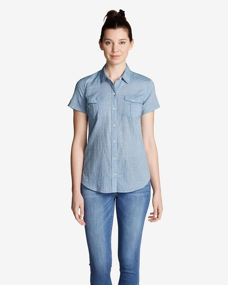 商品Eddie Bauer|Women&#39;s Packable Short-Sleeve Shirt - Solid,价格¥224,第1张图片