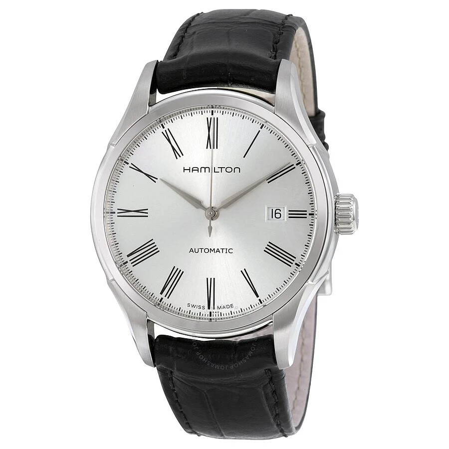 商品Hamilton|Valiant Silver Dial Black Leather Men's Watch H39515754,价格¥3636,第1张图片