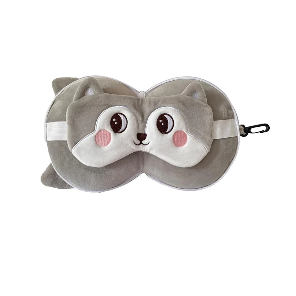 Kids 2-in-1 Travel Pillow And Eye Mask Animal Plush Soft Eye Mask Blindfold For Sleeping 商品