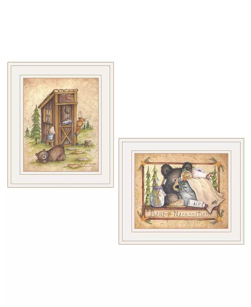 商品Trendy Décor 4U|Bear / Still Waiting 2-Piece Vignette by Mary Ann June, White Frame, 13" x 11",价格¥690,第1张图片