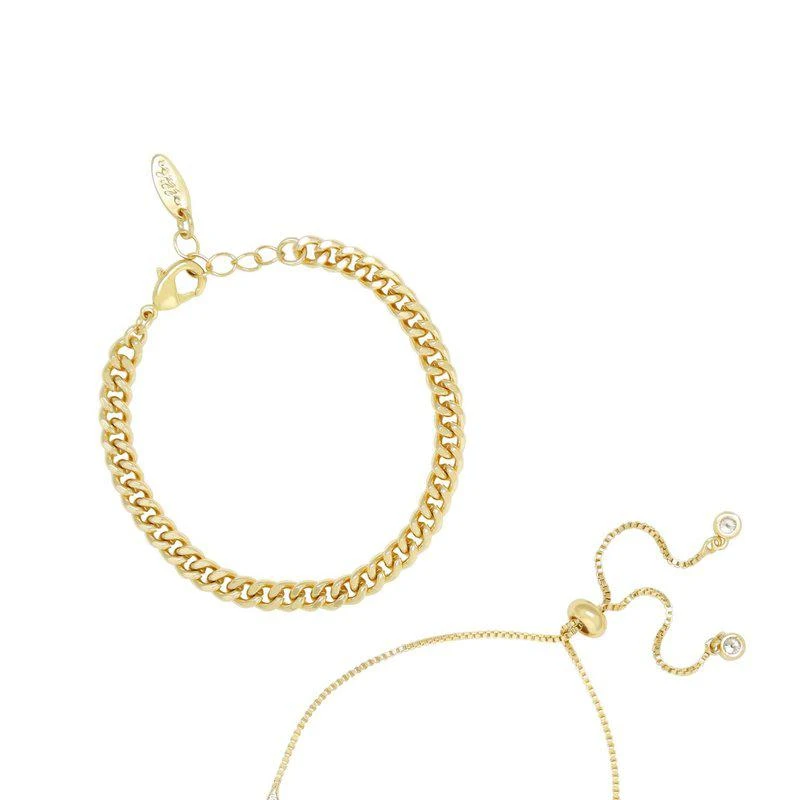 商品Ettika Jewelry|Add Some Crystal 18k Gold Plated Bracelet Set,价格¥302,第1张图片
