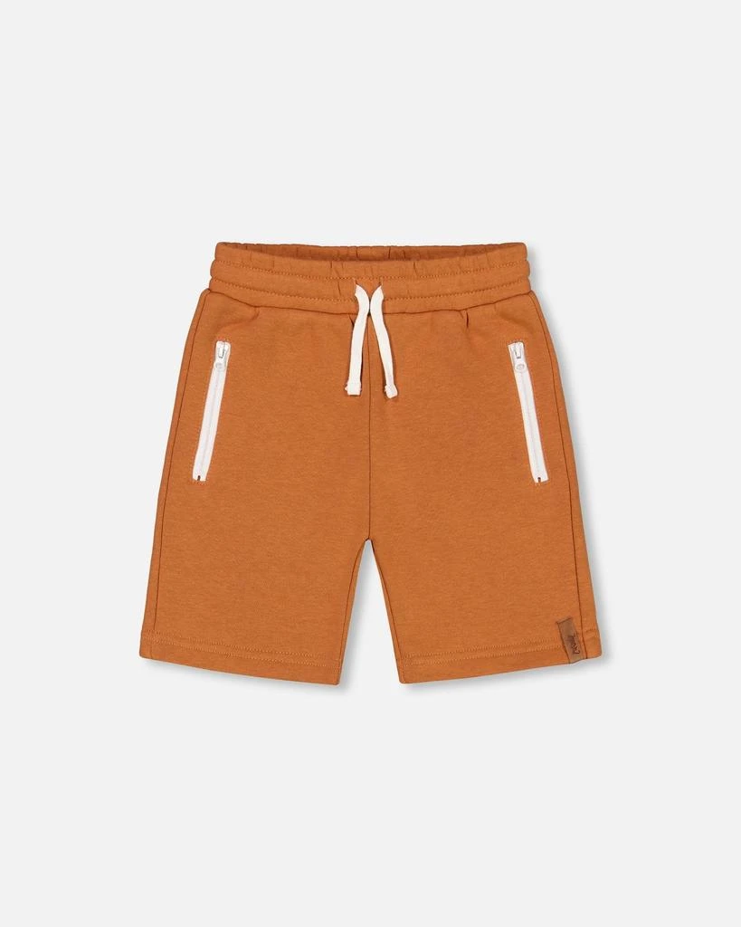 商品Deux par Deux|French Terry Short With Zipper Pockets Spicy Brown,价格¥350,第1张图片