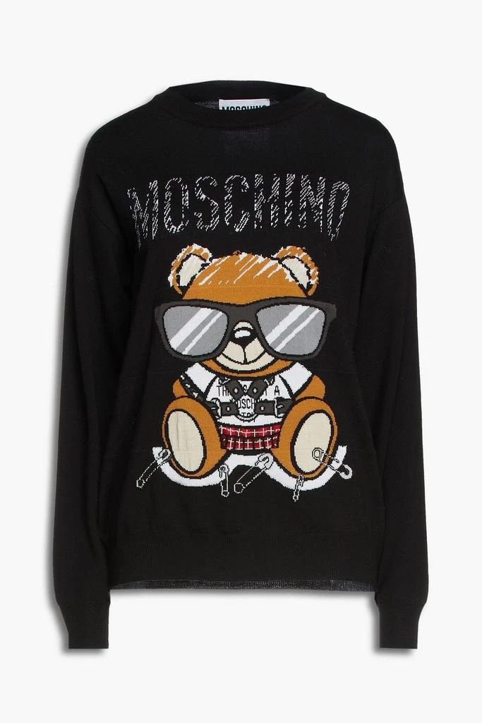 商品Moschino|Intarsia-knit wool sweater,价格¥2214,第1张图片