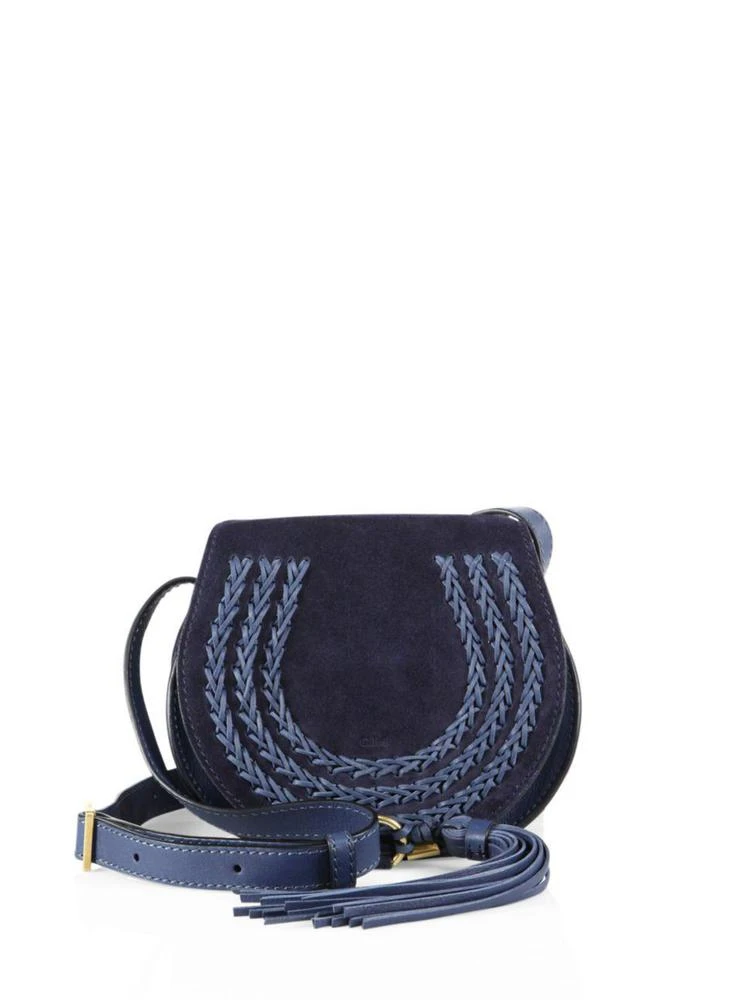 商品Chloé|Marcie Small Suede Saddle Crossbody Bag,价格¥7425,第1张图片