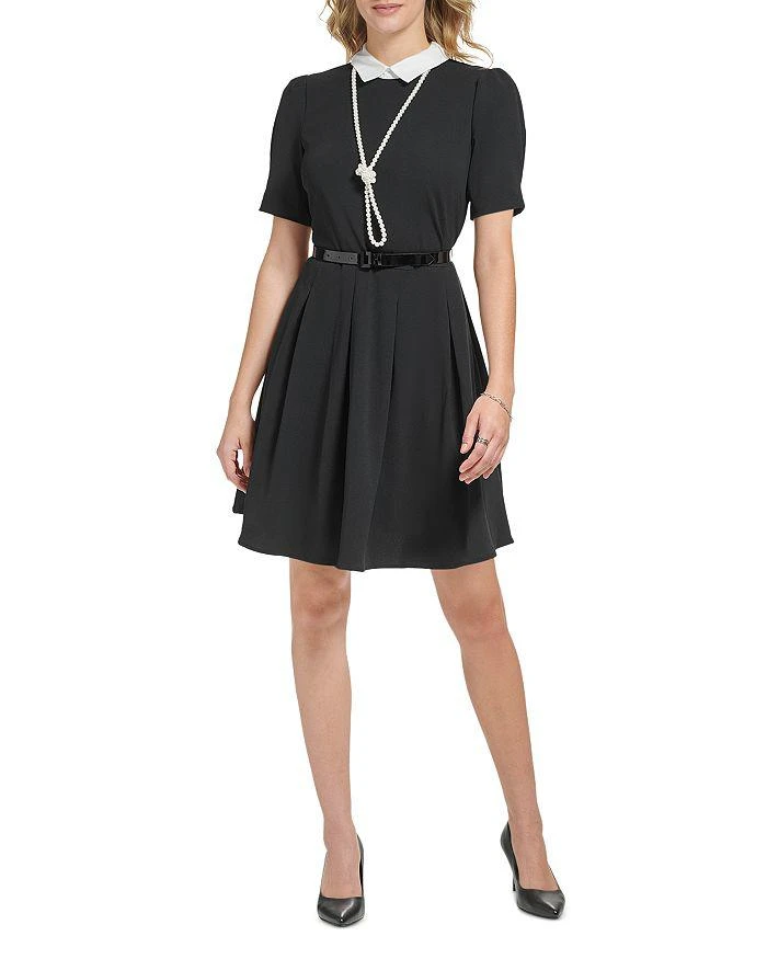 商品Karl Lagerfeld Paris|Belted Scuba Crepe Dress,价格¥332,第3张图片详细描述