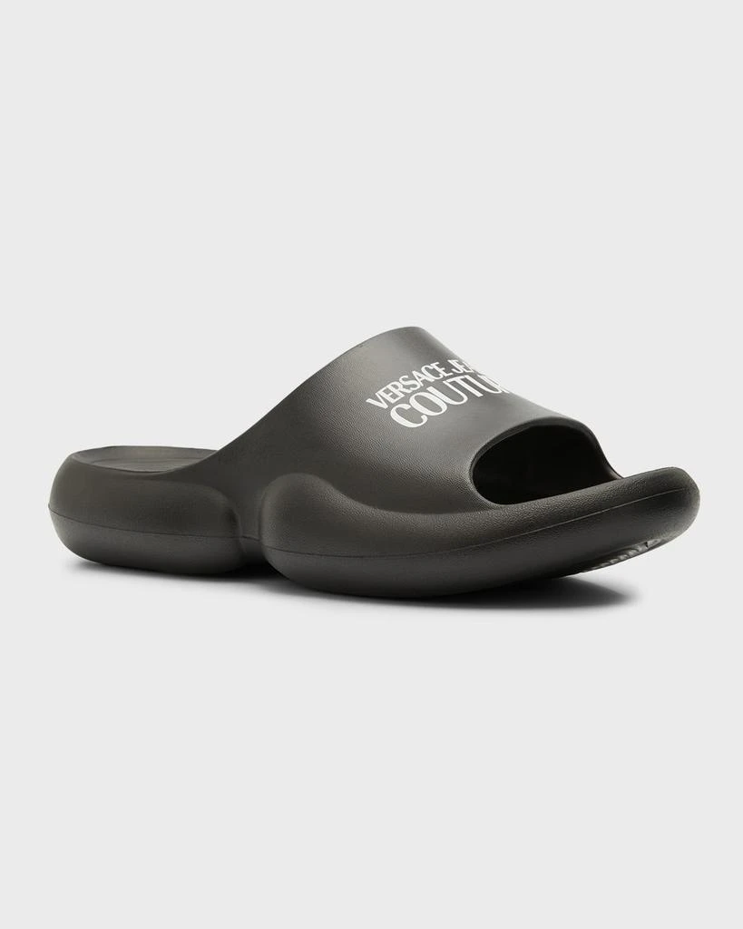 商品Versace|Men's Tago Logo Rubber Pool Slides,价格¥778,第2张图片详细描述