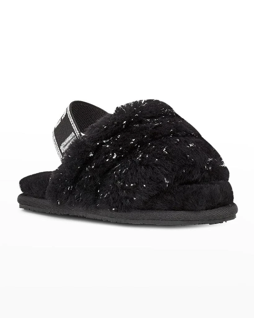 商品UGG|Girl's Fluff Yeah Metallic Sparkle Quilted Slippers, Baby/Toddlers,价格¥567,第2张图片详细描述