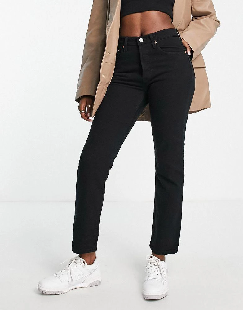 商品Levi's|Levi's 501 high rise straight leg crop jean in dark wash,价格¥758,第2张图片详细描述