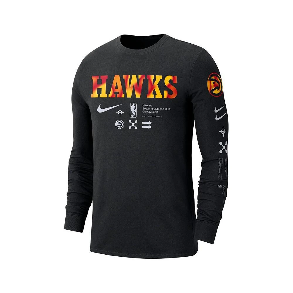 商品NIKE|Men's Black Atlanta Hawks Essential Air Traffic Control Long Sleeve T-shirt,价格¥314,第2张图片详细描述