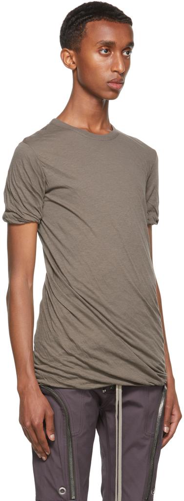 Grey Double Short Sleeve T-Shirt商品第2张图片规格展示