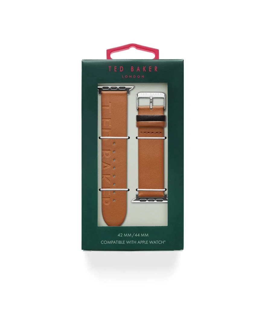 商品Ted Baker London|"Ted" Engraved Leather Black Keeper smartwatch band compatible with Apple watch strap 42mm, 44mm,价格¥287,第3张图片详细描述