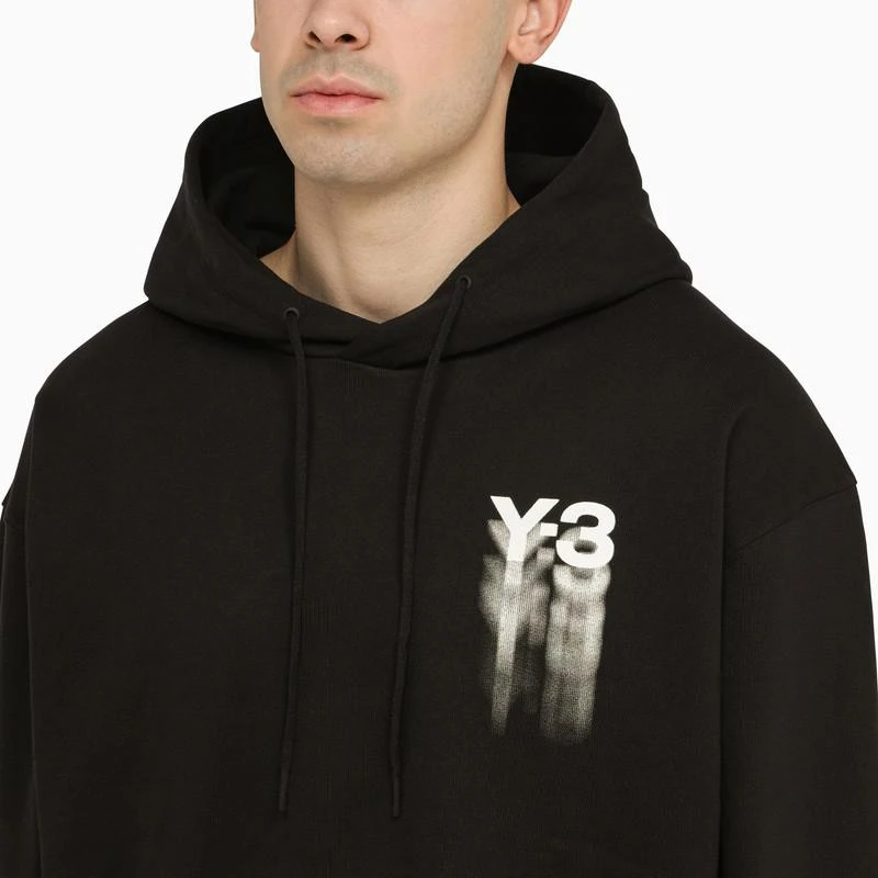 商品Y-3|Black hoodie with logo blurs,价格¥2072,第4张图片详细描述
