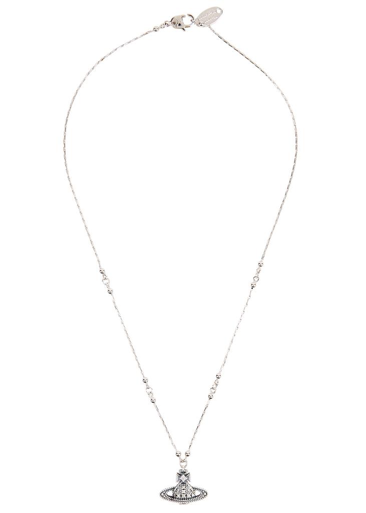 Glenda Bas Relief silver-tone orb necklace商品第1张图片规格展示