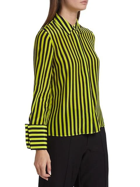 商品Alice + Olivia|Willa Striped Silk Blouse,价格¥1135,第4张图片详细描述