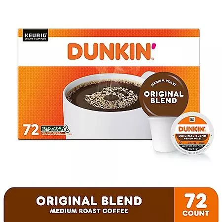 商品Dunkin' Donuts|Dunkin' Donuts Medium Roast  K-Cup Coffee Pods, Original Blend, 72 ct.,价格¥275,第2张图片详细描述