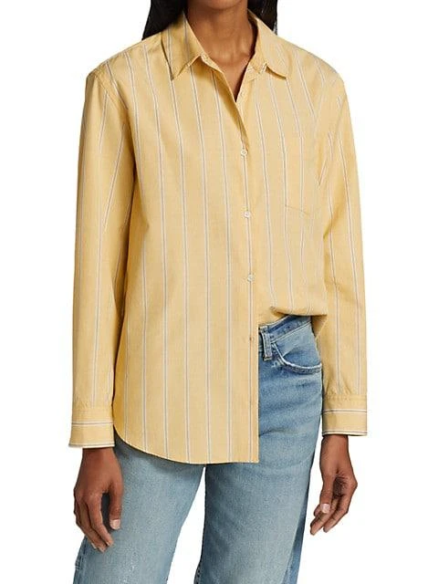 商品Nili Lotan|Kristen Stripe Cotton Shirt,价格¥589,第3张图片详细描述