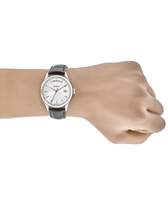 商品MontBlanc|Montblanc Heritage Automatic Silver Dial Leather Strap Men's Watch 118224,价格¥9902,第5张图片详细描述