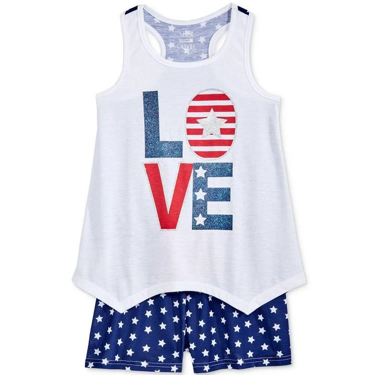 商品Max & Olivia|大/小童2-Pc. Love Pajama Set, Little Girls (2-6X), Big Girls (7-16)), Created for Macy's,价格¥112,第2张图片详细描述