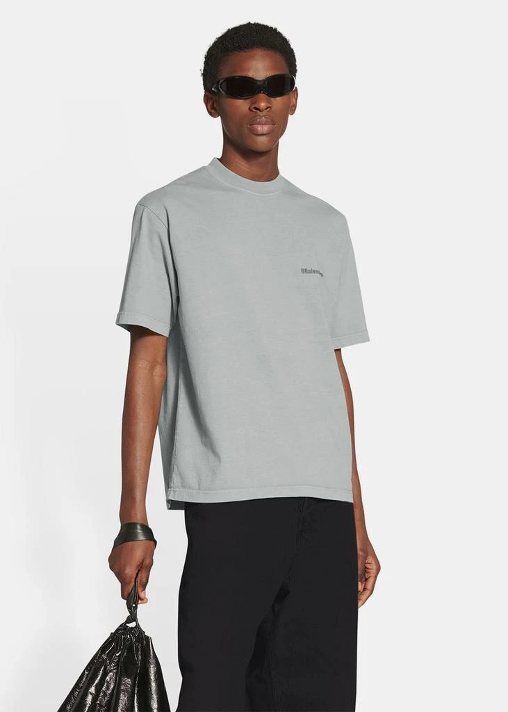 商品Balenciaga|Balenciaga Grey Medium Fit T-Shirt,价格¥2789,第2张图片详细描述