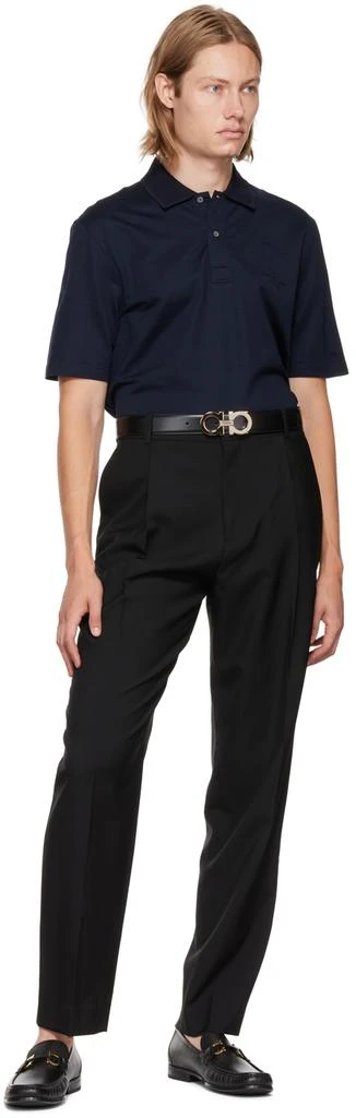 商品Salvatore Ferragamo|黑色 & 海军蓝 Gancini 双面腰带,价格¥3740,第3张图片详细描述