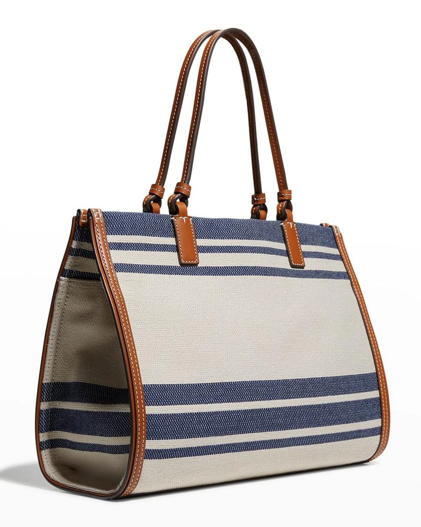 商品Tory Burch|Ella Small Striped Jacquard Tote Bag,价格¥1508,第4张图片详细描述