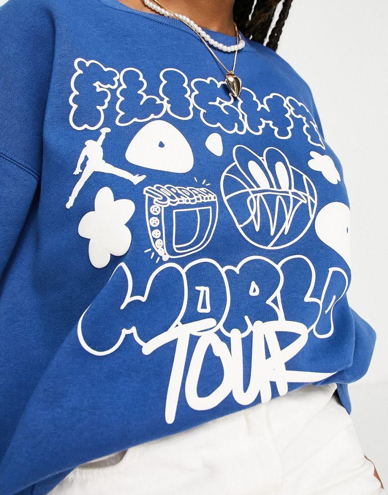 Jordan Brooklyn fleece sweatshirt in french blue商品第4张图片规格展示