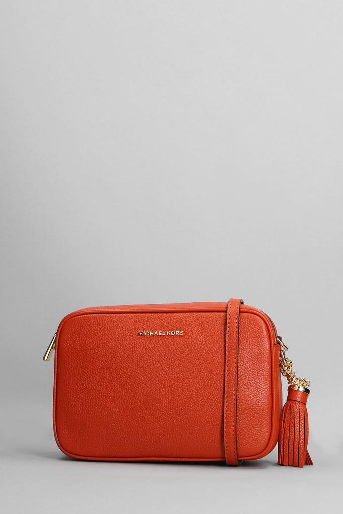 MICHAEL Michael Kors Ginny Shoulder Bag In Orange Leather商品第2张图片规格展示