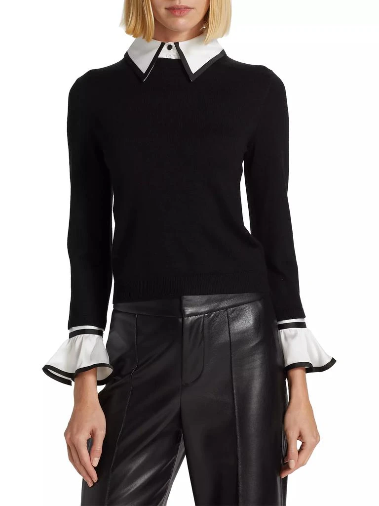 商品Alice + Olivia|Justina Combination Wool Sweater,价格¥3282,第3张图片详细描述