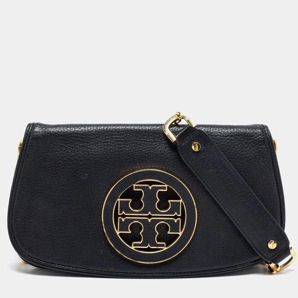 商品[二手商品] Tory Burch|Tory Burch Black Leather Raphael Logo Crossbody Bag,价格¥1096,第1张图片