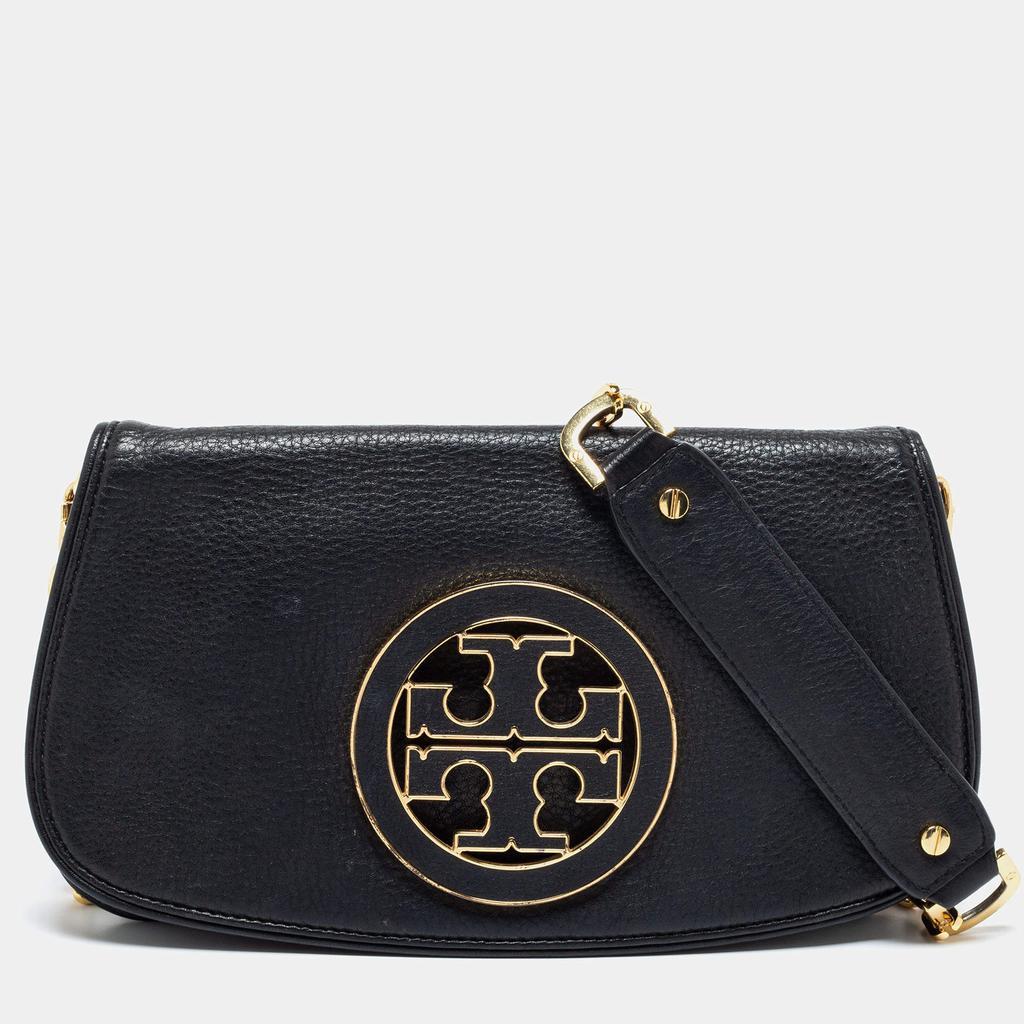 商品[二手商品] Tory Burch|Tory Burch Black Leather Raphael Logo Crossbody Bag,价格¥1360,第1张图片