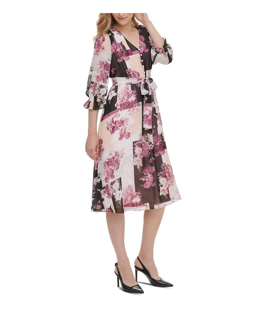商品Calvin Klein|Women's Long Sleeve Button Front Dress,价格¥989,第5张图片详细描述