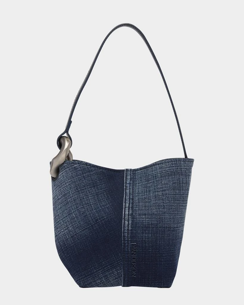 商品JW Anderson|Corner Small Acid Wash Denim Bucket Bag,价格¥5075,第1张图片