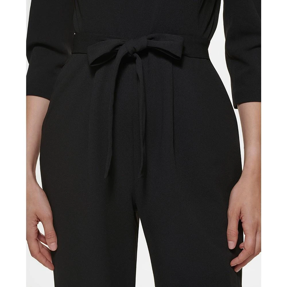 商品Calvin Klein|Women's Puffed-Shoulder 3/4-Sleeve Jumpsuit,价格¥768,第3张图片详细描述