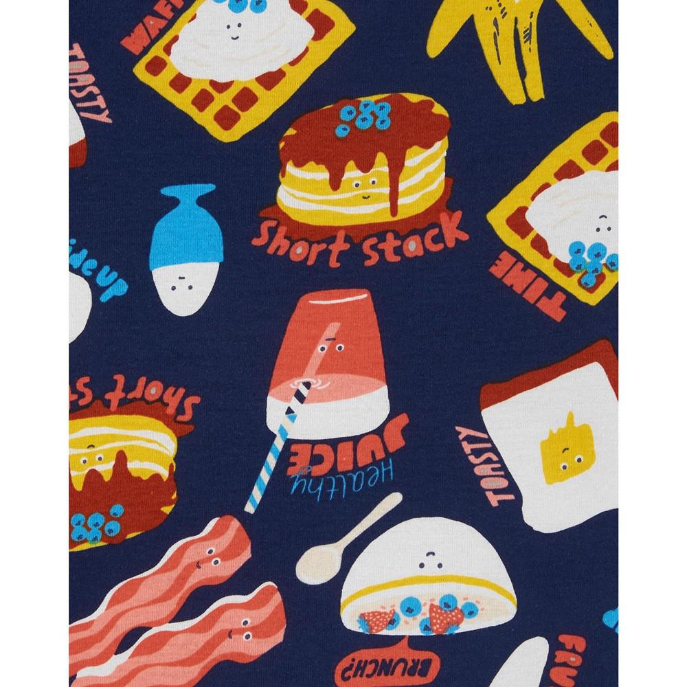 Little Boys Breakfast Snug Fit T-shirt and Pajama, 4 Piece Set商品第2张图片规格展示