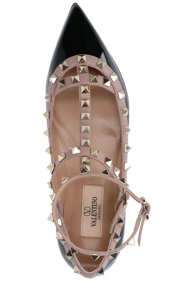 商品Valentino|Valentino Garavani Rockstud Pointed Toe Ballerina Shoes,价格¥4851,第5张图片详细描述