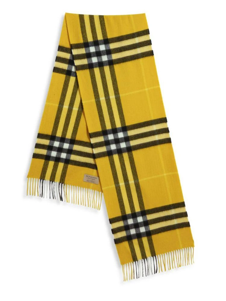 商品Burberry|Yellow Giant Check Cashmere Scarf,价格¥3260,第2张图片详细描述